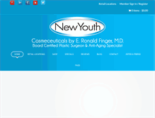 Tablet Screenshot of newyouthskincare.com